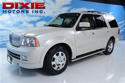 Lincoln navigator 1 owner dvd heated leather sunroof chrome wheels navigation