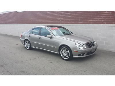 Amg 97k miles roof v8 kompressor mercedes e55 silver black white sport hid paddl