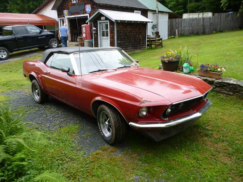 1969 ford mustang convertible 302 v8 auto runs drives solid barn find to restore