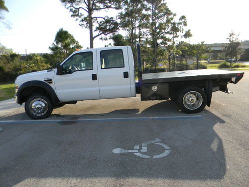 08 ford f450 f550 crew cab diesel flatbed gooseneck hitch utility service truck