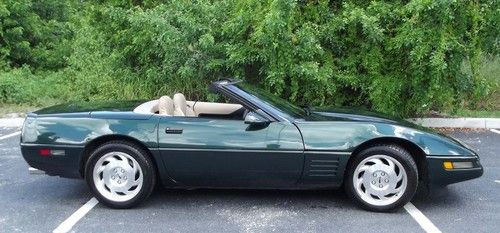 1994 chevy chevrolet corvette green lt1 6 speed convertible 5.7 liter 350 v8