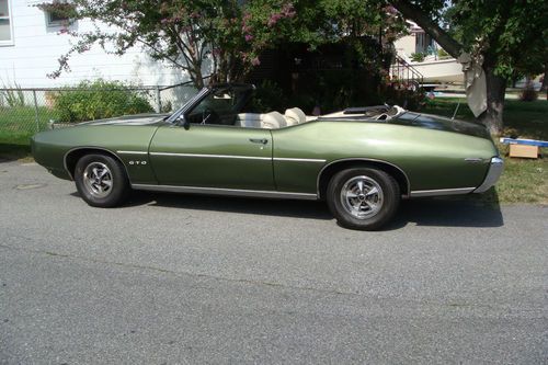 1969 pontiac gto convertible driver / restore 95k second owner baltimore built