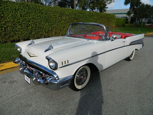 1957 chevrolet bel air convertible 283 3 on the tree power pack dual antenna ps