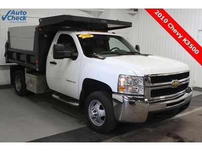 Used 10 chevy 3500hd 4x4 reading dump box v8 low miles ready for work truck