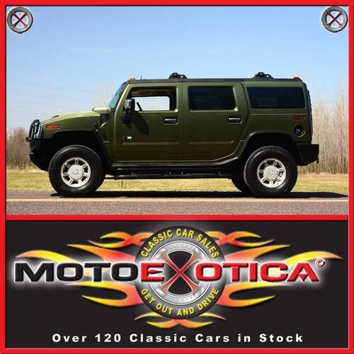 2003 hummer h2-very desired sage green metallic paint-recent air suspension svc!