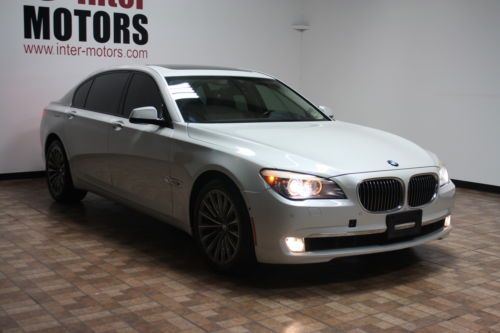 Beautiful 2009 bmw 750li pearl white 1 owner with service records on carfax
