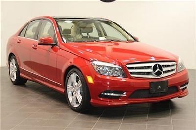 2011 mercedes benz c350 sport red navigation panoramic moonroof c300 heated