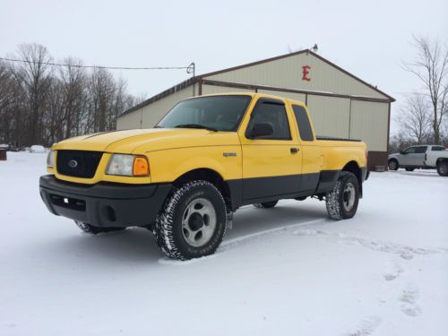 2001 ford ranger edge extended cab pickup 4-door 4.0l 4x4 yellow!