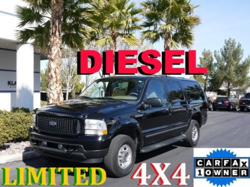 2004 excursion limited diesel 4x4 dvd 3rd seat 1 owner clean vehicle runs great