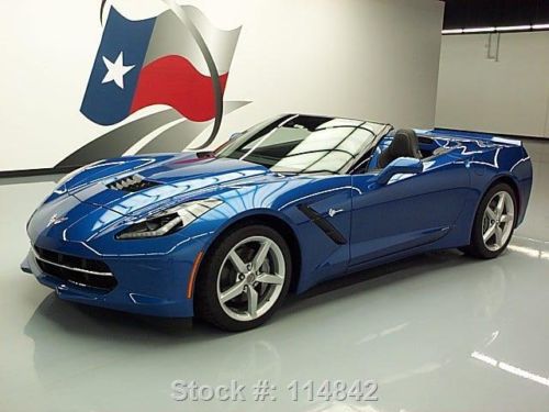 2014 chevy corvette stingray 2lt convertible nav 63 mi! texas direct auto