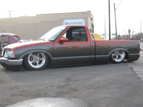 94 chevrolet s10, air ride, body drop, polished wheels, custom paint