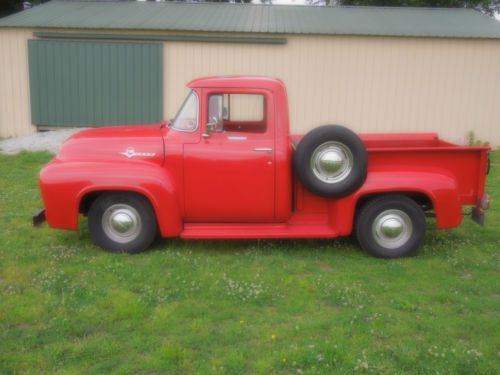 1956 ford f100 pickup red 428 not f1