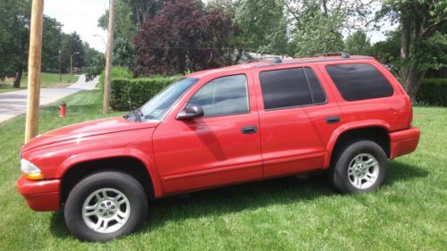 Used, red, towing, third row, 3rd row, 4x4, v8, slt, dodge, durango, 2003