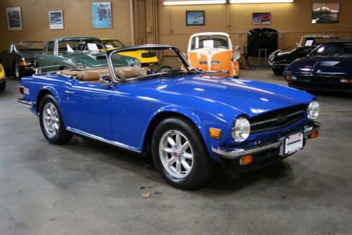 1976 tr6 roadster restored, rare 4 speed with overdrive &amp; factory a/c!!!