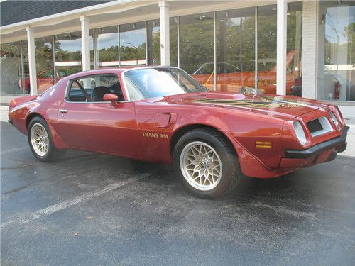1974 pontiac trans am fire red 455 4 speed bandit wheels