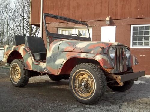 1956 willys 4 wd cj5 jeep 130 cu.i. 3 speed standard runs &amp; drives