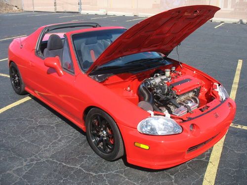 1993 honda civic del sol jdm b18c type r swap , shaved bay, tons of mods