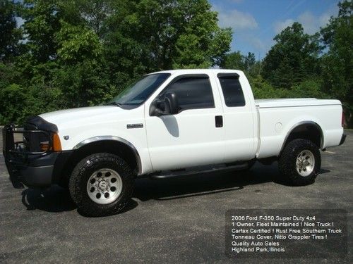 2006 ford f350 4x4 super duty extended cab 1 owner carfax fleet maintained nice