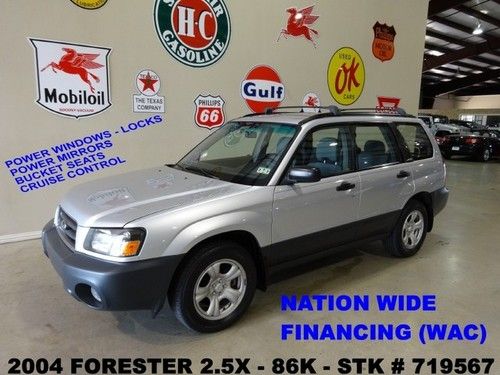 2004 forester 2.5x,awd,automatic,cloth,16in wheels,86k,we finance!!