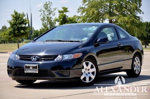 Civic lx coupe! new tires! one owner! carfax certified! low low miles! clean!