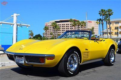 72 corvette roadster, matching #'s, 4 speed, a/c, p/s, p/w, p/b, tilt &amp; tele.