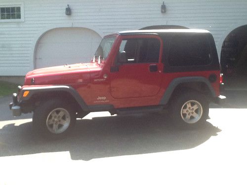 2006 jeep wrangler sport - red - only 2 owners - 56,200 miles! pristine