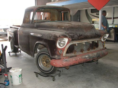 1957 chevy step side pickup project vehicle.