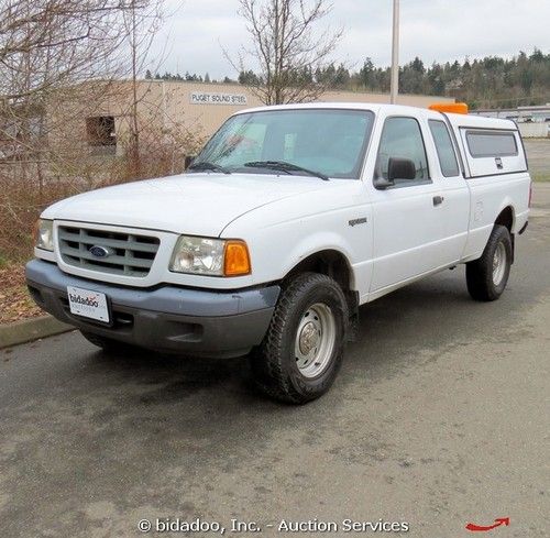 2002 ford ranger extended cab 4x4 pick up truck w/ canopy 4.0l v6 engine bidadoo