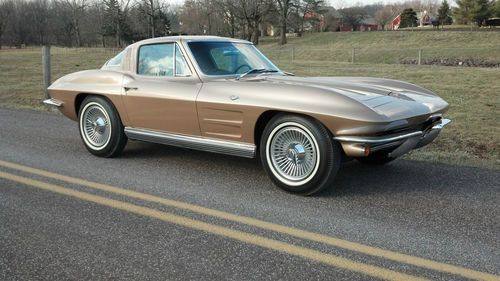 1964 corvette coupe  numbers matching 327 365 hp 4 speed posi saddle tan gold