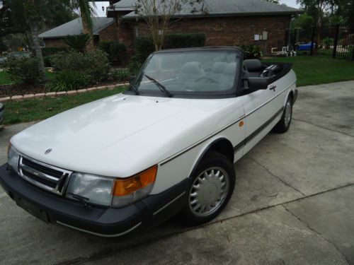Buy used NICE WHITE 1993 SAAB 900S CONVERTIBLE in Debary ...