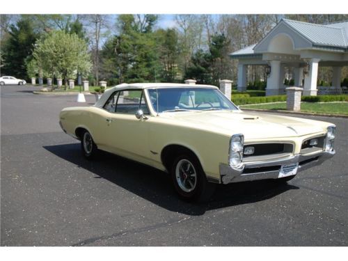 1966 pontiac gto convertible (real gto) in factory color candle light cream