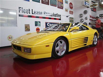 1990 ferrari 348 ts 23k original miles fly yellow tan leather long term owner