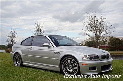 2003 bmw e46 m3 coupe smg silver on black premium navigation loaded new tires!!!