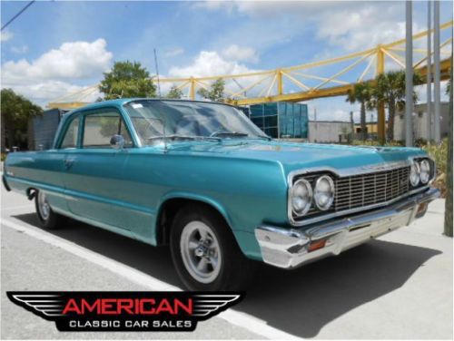64 chevy biscayne 2 door coupe 350 automatic turquoise/turquoise sarasota, fl