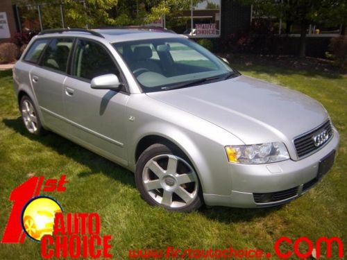 2005 audi a4 1.8t avant quattro awd silver only 65k miles leather sunroof wagon
