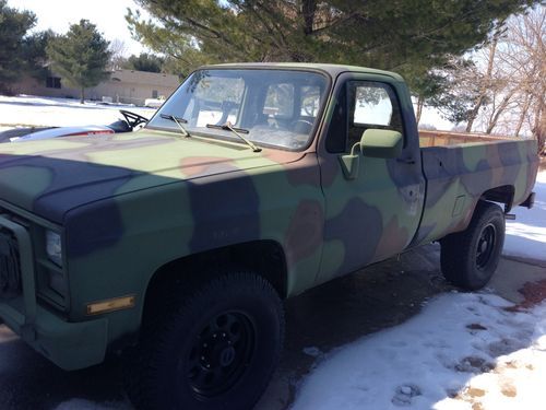 1986 chevy 1.25 ton, 4x4, k30, cucv, 6.2 diesel,turbo 400 trans, pickup