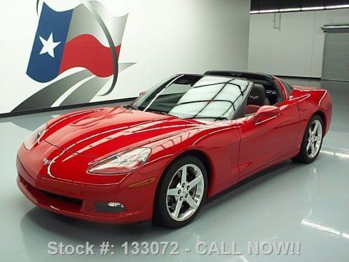 2007 chevy corvette 3lt 6-spd red leather nav hud 9k mi texas direct auto