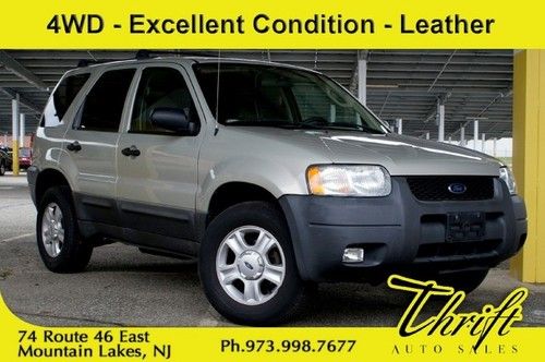 03 ford escape-100k-4wd-xlt appearance pkg-custom radio-leather seating