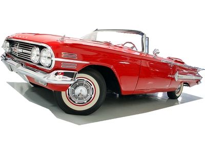 Restored 60 chevy impala convertible red on red 283 auto p/s sweet summer fun...