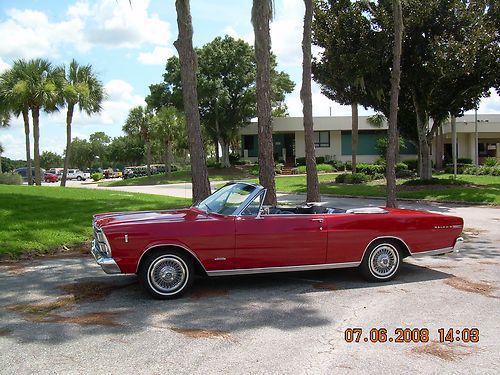 1966 ford galaxie xl500 convertible - candy apple red - restored 2008