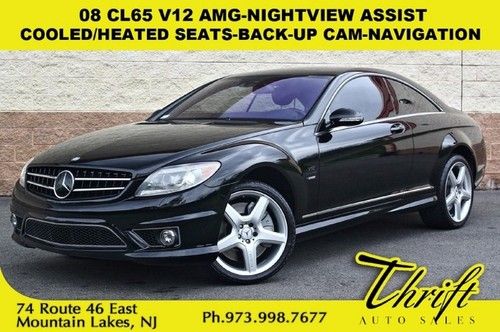 08 cl65 v12 amg-nightview assist-cooled and heated seats-back-up cam-navigation