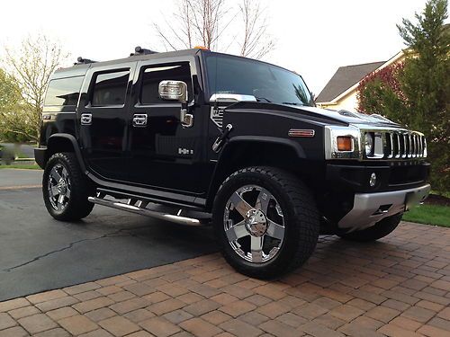 2008 black hummer h2 suv,sedona leather interior,excellent condition,mint