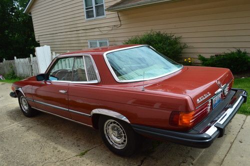 1979 mercedes 450 slc red/maroon color excellent condition- 2 owner car