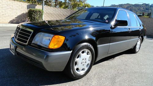 1992 mercedes 400se black on black with 79900 miles. perfect ca car.1 of a kind!
