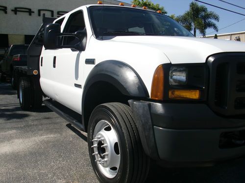 2007 ford f450 crewcab 4dr 2wd turbo diesel flatbed service automatic new tires