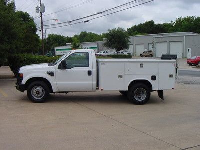 2008 ford f350 service truck utility 9 ft bed lift gate top open fleet serviced