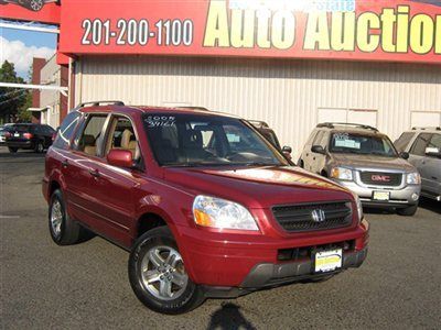 2005 honda pilot ex-l carfax certified w/service records leather sunroof 3rd row
