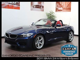 2011 bmw z4  m sport package 6-speed red interior heated seats off lease 18k