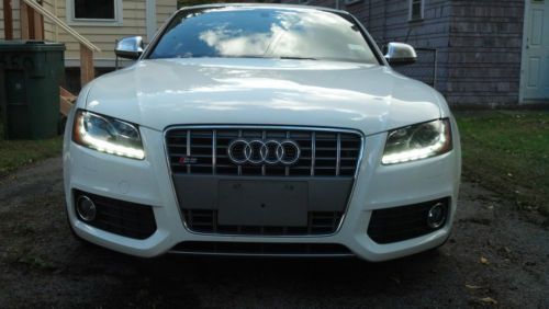 2008 audi s5 white coupe v8 all wheel drive 6-speed navigation