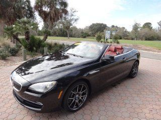 2013 bmw 6 series 640i  convertaible, navigation, balck on black, turbo